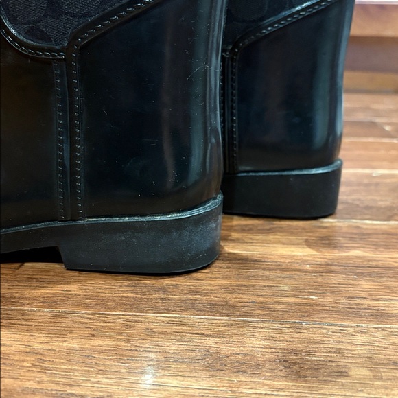 Coach Tristee Black Rain Boots Size 7M - Picture 11 of 15
